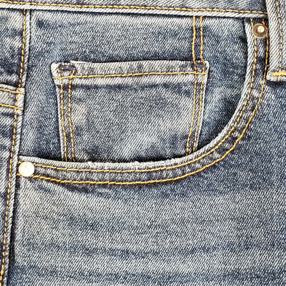 Driftwood Stella Jeans 31x27 Straight Leg Denim Sundance Medium Wash High Rise - Picture 10 of 11